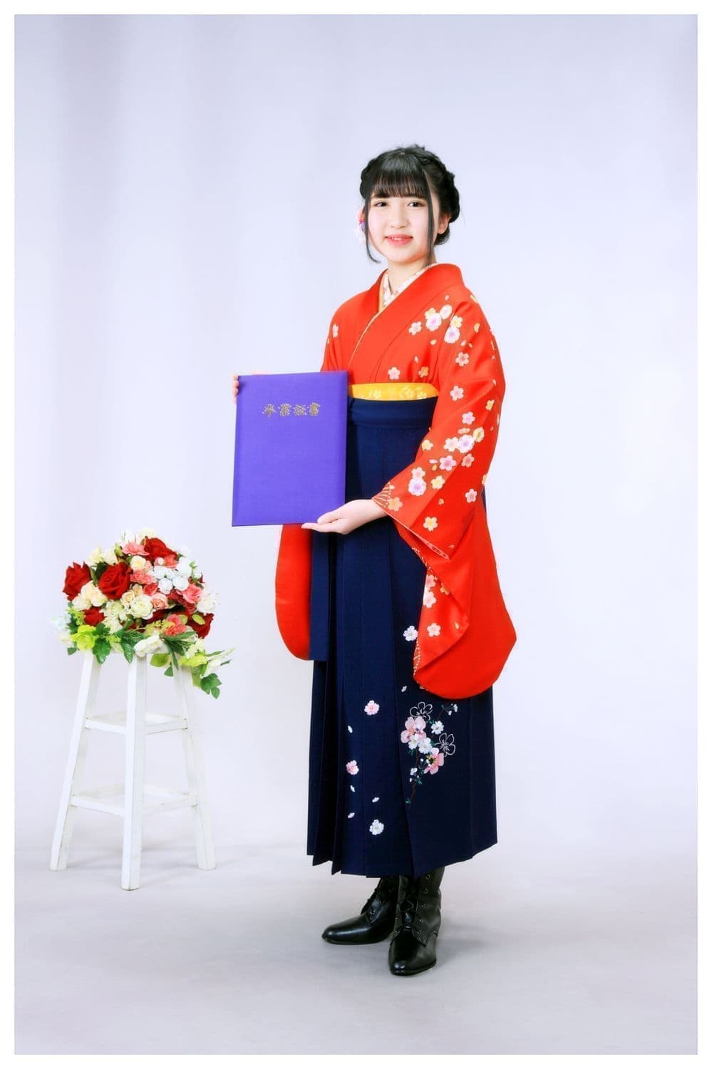 北見市いわぶち卒業式の袴